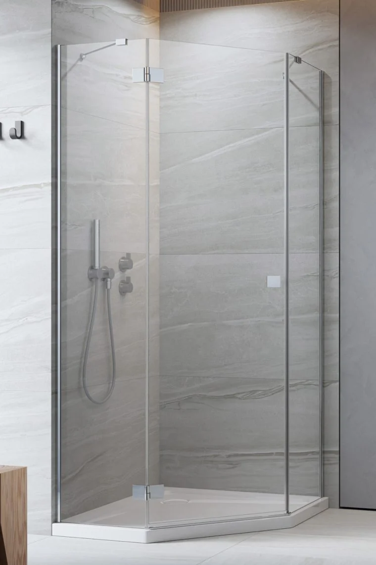 Дверь, Radaway, Essenza PTJ, шв 620*2000, петли-слева, хром, цвет стекла-прозрачный, Easy Clean