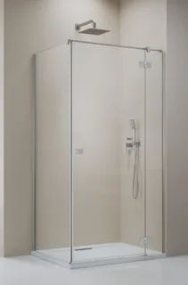 Дверь, Radaway, Essenza KDJ, шв 800*2000, петли-справа, никель брашированный, цвет стекла-прозрачный, Easy Clean
