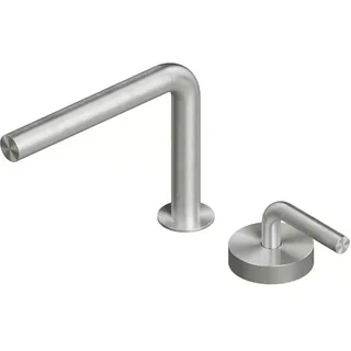 Смеситель для раковины, Quadro design, Levo, на раковину/столешницу, цвет-Steel Brushed