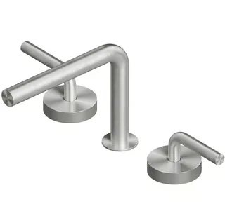 Смеситель для раковины, Quadro design, Levo, на раковину/столешницу, цвет-Steel Brushed
