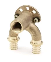 Угольник настенный, В, 20, 20, 1/2", бронза (RX+), проходной, длинный