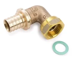 Угольник-переходник, НГ, 20, 1/2", бронза (RX+)