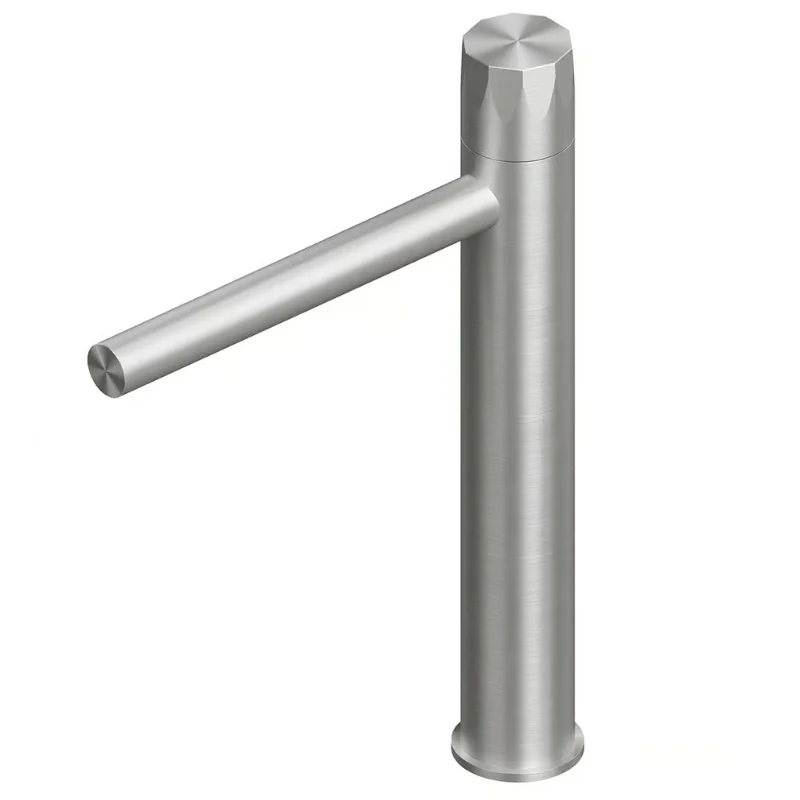 Смеситель для раковины, Quadro design, HB, на раковину/столешницу, цвет-Steel Brushed