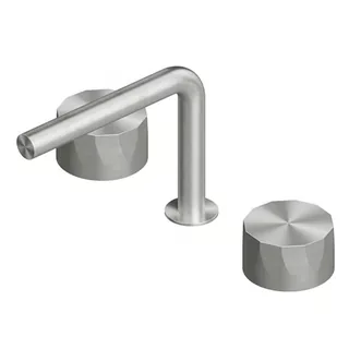 Смеситель для раковины, Quadro design, HB, на раковину/столешницу, цвет-Steel Brushed