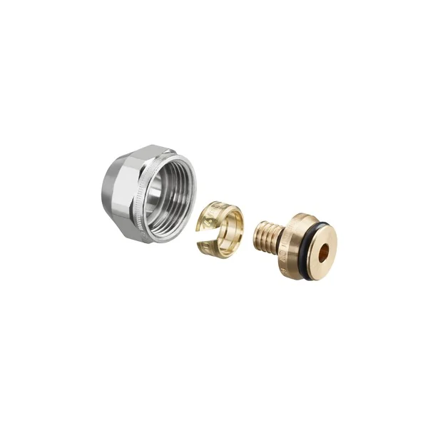 Присоединительный набор, НГ ЕК, 3/4", 20 x 2,5, латунь, НГ-никелированная