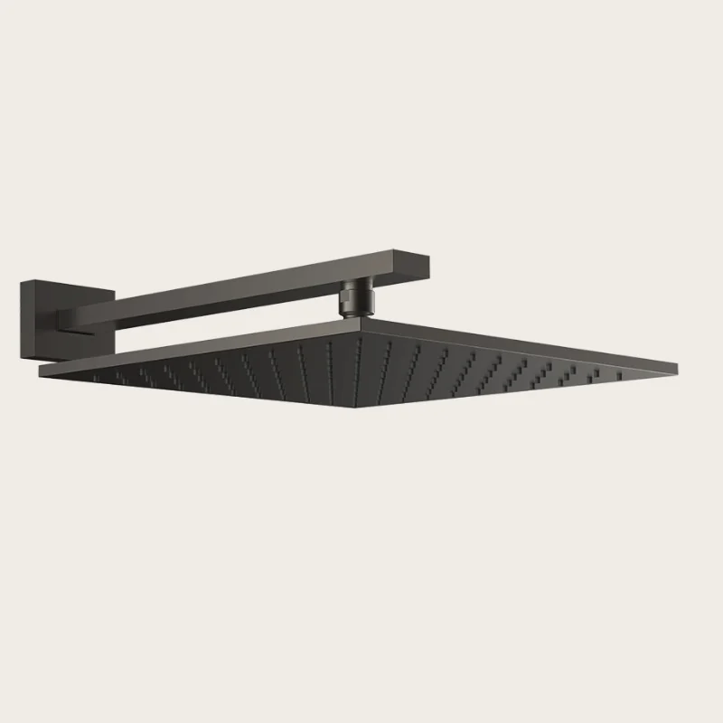 Верхний душ, Gessi, Rettangolo, 300*300, цвет-Black Metal Brushed PVD