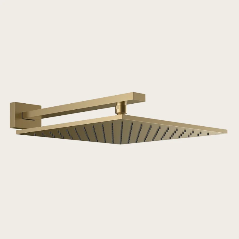 Верхний душ, Gessi, Rettangolo, 300*300, цвет-Warm Bronze Brushed PVD