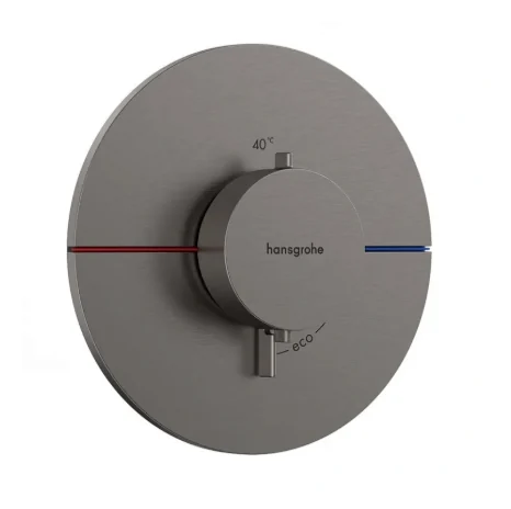 Смеситель для душа, Hansgrohe, ShowerSelect Comfort S, на 1 потребитель, настенный встраиваемый, цвет-шлифованный черный хром