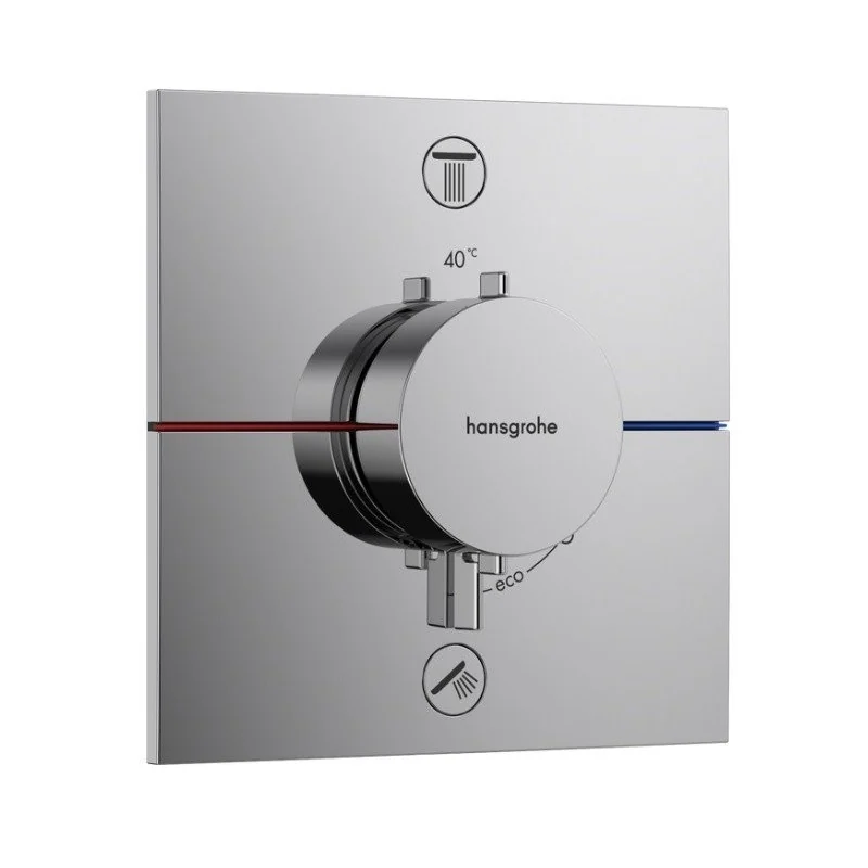 Смеситель для душа, Hansgrohe, ShowerSelect Comfort E, на 2 потребителя, настенный встраиваемый, цвет-хром
