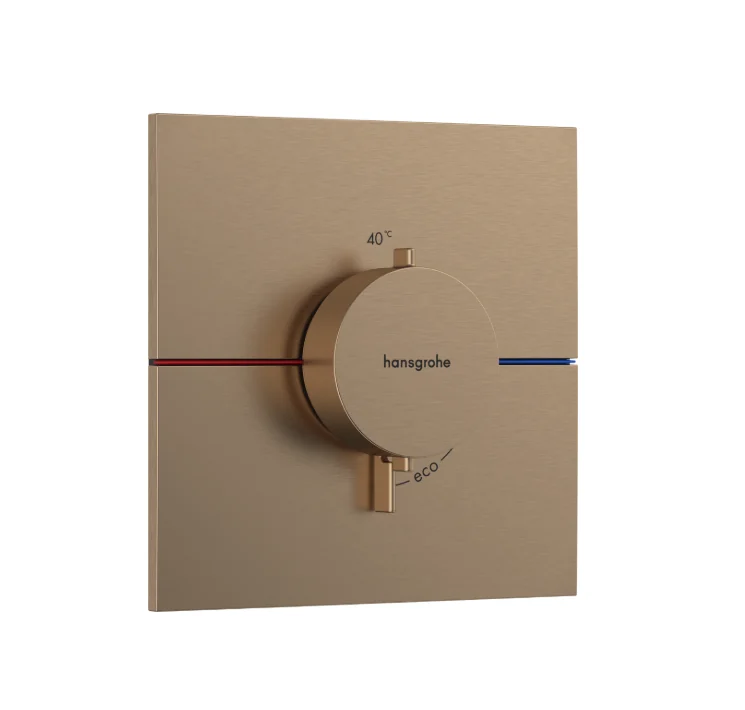 Смеситель термостатический, Hansgrohe, ShowerSelect Comfort E, на 1 потребитель, цвет-бронза шлифованная