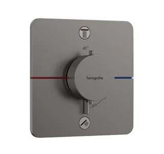 Смеситель для душа, Hansgrohe, ShowerSelect Comfort Q, на 2 потребителя, настенный встраиваемый, цвет-шлифованный черный хром