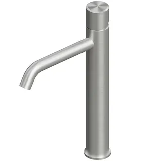 Смеситель для раковины, Quadro design, Stereo, на раковину/столешницу, цвет-Steel Brushed