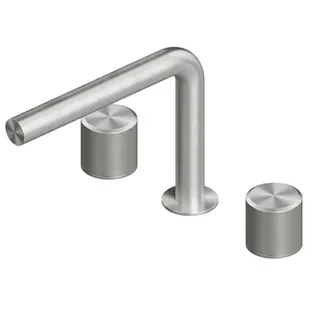 Смеситель для раковины, Quadro design, Stereo, на раковину/столешницу, цвет-Steel Brushed — иконка