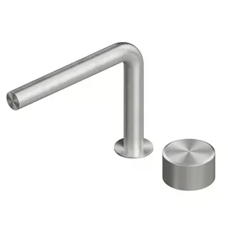 Смеситель для раковины, Quadro design, Stereo, на раковину/столешницу, цвет-Steel Brushed — иконка