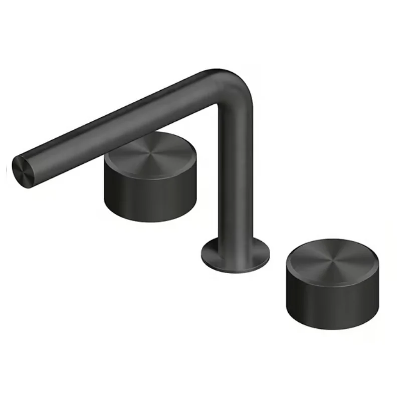 Смеситель для раковины, Quadro design, Stereo, на раковину/столешницу, цвет-Black gold PVD
