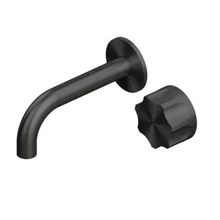 Смеситель для раковины, Quadro design, Modo, настенный встраиваемый, цвет-Black gold