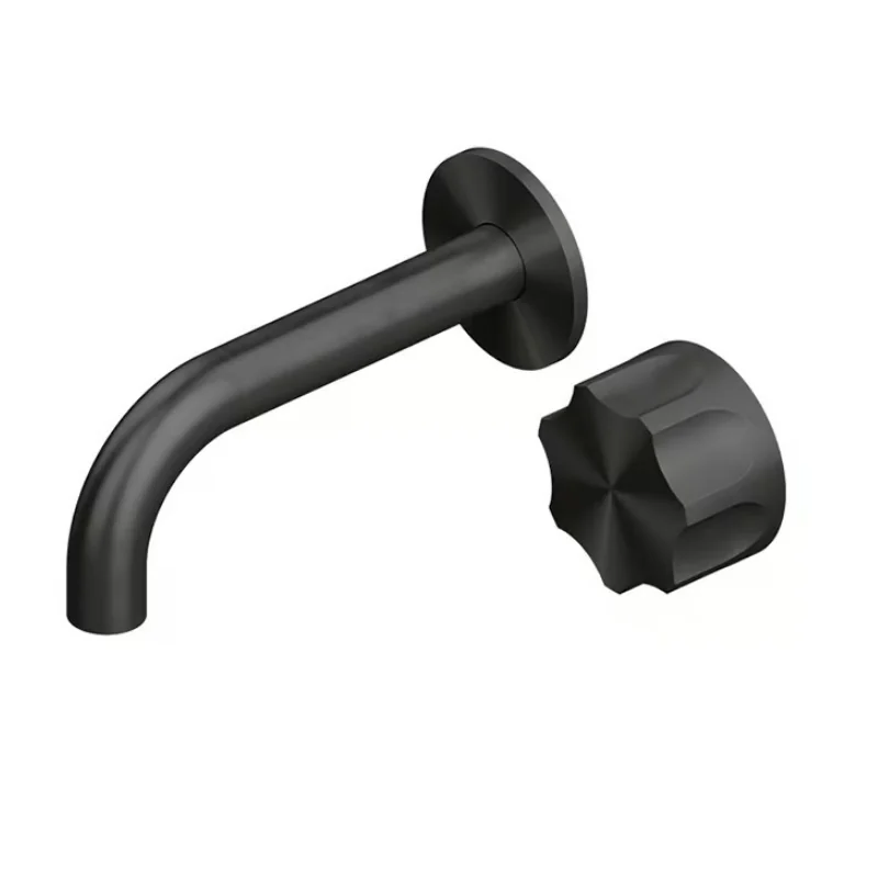 Смеситель для раковины, Quadro design, Modo, настенный встраиваемый, цвет-Black gold