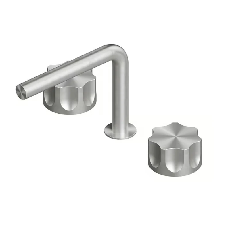 Смеситель для раковины, Quadro design, Modo, на раковину/столешницу, цвет-Steel Brushed