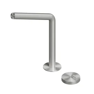 Смеситель для раковины, Quadro design, Q, на раковину/столешницу, цвет-Steel Brushed