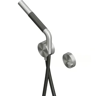 Смеситель для душа, Quadro design, Q, на 1 потребитель, настенный, цвет-Steel Brushed