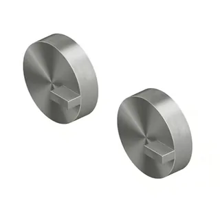 Вентиль, Quadro design, Q, запорный, 1/2", в комплекте-2 шт, цвет-Steel Brushed
