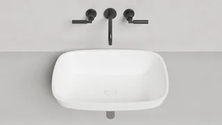 Раковина, Salini, Marea 02, шгв 598*398*165, отверстия для смесителя-отсутствуют, без столешницы, донный клапан-необходимо заказать, цвет-белый