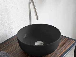 Раковина, Scarabeo, Glam, шгв 330*330*125, отверстия для смесителя-отсутствуют, BIOKER, цвет-Ardesia