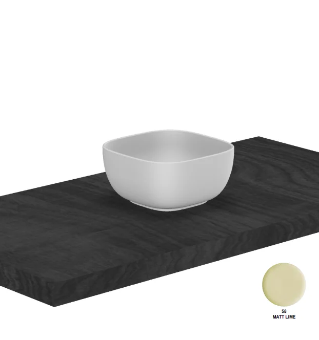 Раковина, Scarabeo, Glam, шгв 225*225*110, отверстия для смесителя-отсутствуют, цвет-Lime matt