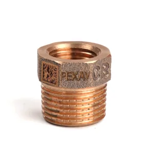 Футорка резьбовая, РЕХАУ, AURLINE, 3/8", 1/4", НВ, редукционная, красная бронза RX+