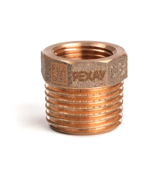 Футорка резьбовая, РЕХАУ, AURLINE, 1/2", 3/8", НВ, редукционная, красная бронза RX+