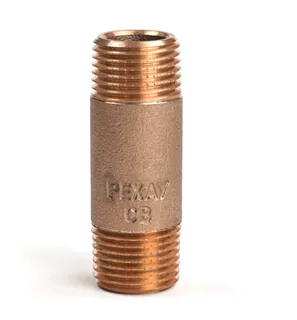 Удлинитель резьбовой, РЕХАУ, AURLINE, 1/2", НН, 60 мм, красная бронза RX+