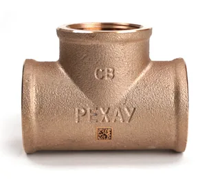Тройник резьбовой, РЕХАУ, AURLINE, 1", ВВВ, красная бронза RX+