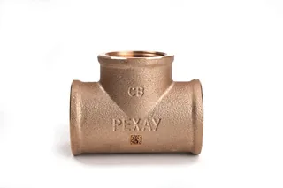Тройник резьбовой, РЕХАУ, AURLINE, 1", 3/4", 1", ВВВ, редукционный, красная бронза RX+