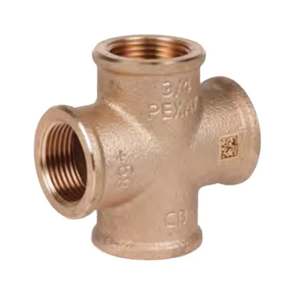 Крестовина резьбовая, РЕХАУ, AURLINE, 3/4", ВВВВ, красная бронза RX+