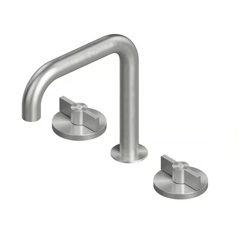 Смеситель для раковины, Quadro design, Valvola01, на раковину/столешницу, цвет-Steel Brushed