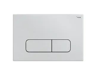 Панель смыва, РЕХАУ, NOVA ELLIPSE 001, для унитаза, шгв 245*12.6*165, с овальными клавишами, пластик, цвет-белый глянцевый