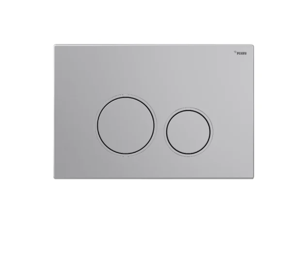 Панель смыва, РЕХАУ, NOVA ORB 001, для унитаза, шгв 245*14.5*165, с круглыми клавишами, пластик, цвет-серебристый матовый