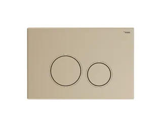 Панель смыва, РЕХАУ, NOVA ORB 001, для унитаза, шгв 245*14.5*165, с круглыми клавишами, пластик, цвет-золото матовое