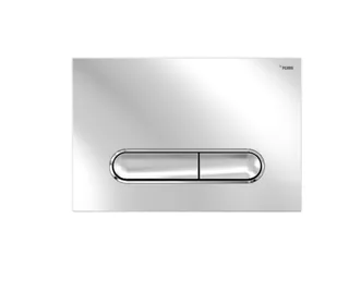 Панель смыва, РЕХАУ, NOVA ELLIPSE 002, для унитаза, шгв 245*12.1*165, с овальными клавишами, пластик, цвет-хром глянцевый