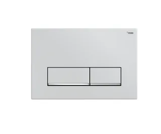 Панель смыва, РЕХАУ, NOVA LONG 002, для унитаза, шгв 245*12.1*165, с прямоугольными клавишами, пластик, цвет-белый глянцевый/хром глянцевый