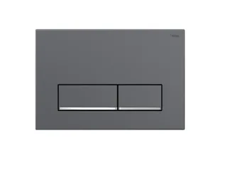 Панель смыва, РЕХАУ, NOVA LONG 002, для унитаза, шгв 245*12.1*165, с прямоугольными клавишами, пластик, цвет-графит матовый/хром глянцевый