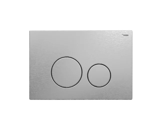 Панель смыва, РЕХАУ, NOVA ORB STEEL, для унитаза, шгв 245.5*6.8*165.5, с круглыми клавишами, нержавеющая сталь, цвет-сталь брашированная матовая