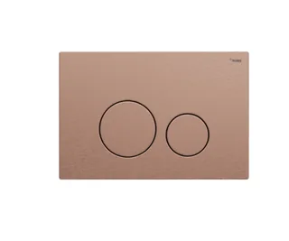 Панель смыва, РЕХАУ, NOVA ORB STEEL, для унитаза, шгв 245.5*6.8*165.5, с круглыми клавишами, нержавеющая сталь, цвет-золото розовое брашированное