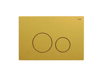 Панель смыва, РЕХАУ, NOVA ORB STEEL, для унитаза, шгв 245.5*6.8*165.5, с круглыми клавишами, нержавеющая сталь, цвет-золото титановое брашированное — иконка