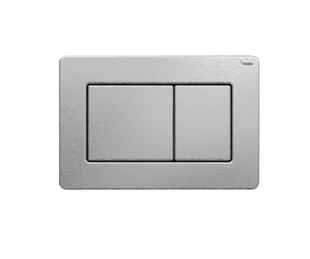 Панель смыва, РЕХАУ, NOVA QUAD STEEL, для унитаза, шгв 244*6*162, с прямоугольными клавишами, нержавеющая сталь, цвет-сталь брашированная матовая