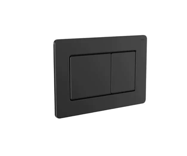 Панель смыва, РЕХАУ, NOVA QUAD STEEL, для унитаза, шгв 244*6*162, с прямоугольными клавишами, нержавеющая сталь, цвет-черный матовый