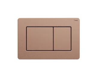 Панель смыва, РЕХАУ, NOVA QUAD STEEL, для унитаза, шгв 244*6*162, с прямоугольными клавишами, нержавеющая сталь, цвет-золото розовое брашированное