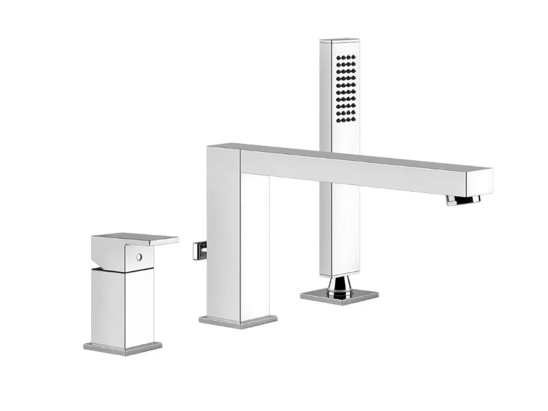 Смеситель для ванны и душа, Gessi, Rettangolo, цвет-Finox