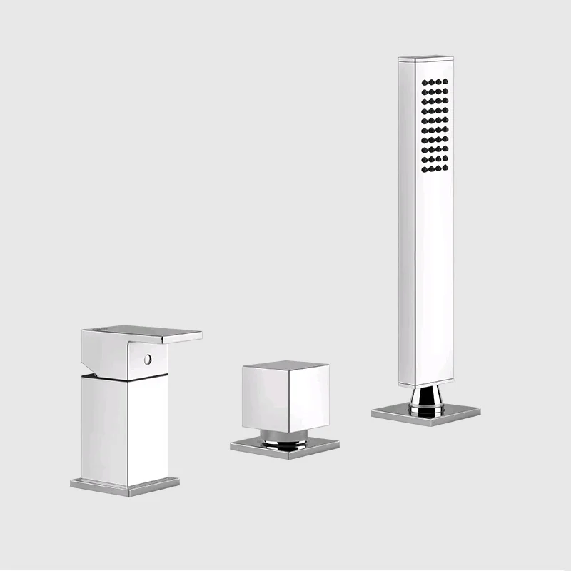 Смеситель для ванны и душа, Gessi, Rettangolo, на 2 потребителя, цвет-хром