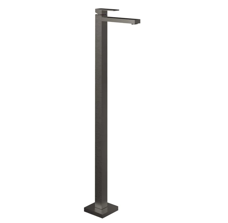 Смеситель для раковины, Gessi, Rettangolo, напольный, цвет-черный матовый